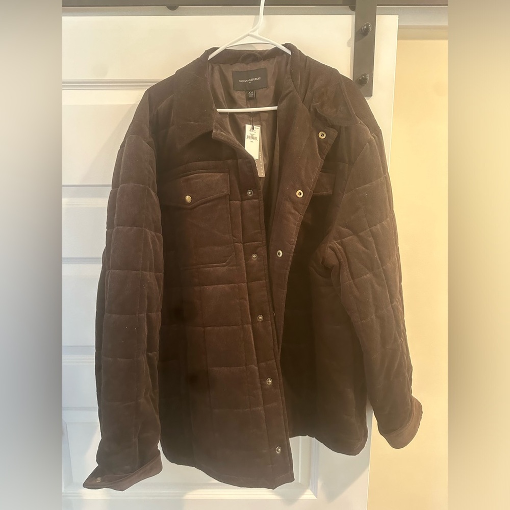 Banana Republic Brown Cordory Quilted Jacket